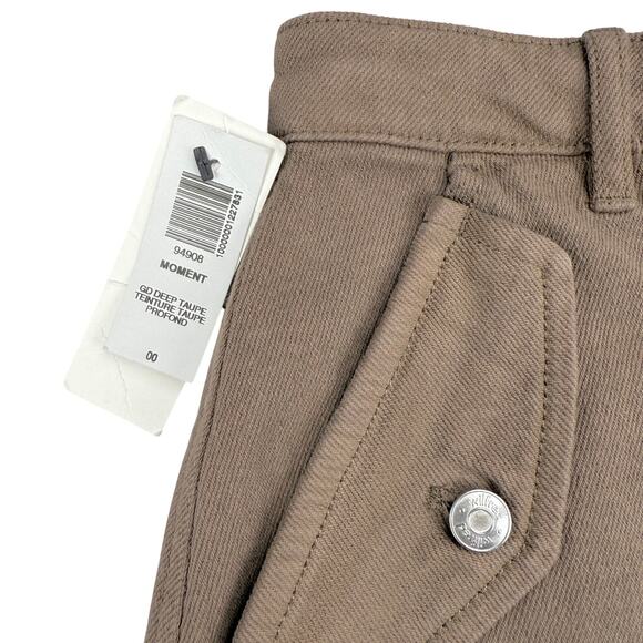 NWT WILFRED FREE Aritzia Moment High Waisted A-Line Mini Skirt 00 GD Deep Taupe - Picture 4 of 7
